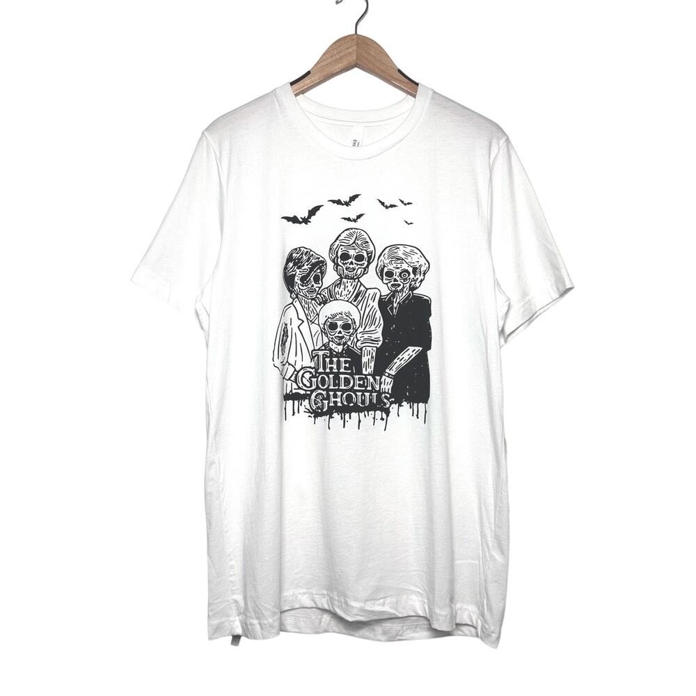 Canvas | Unisex | The Golden Ghouls Novelty Print Short Sleeve Tee | Size Large